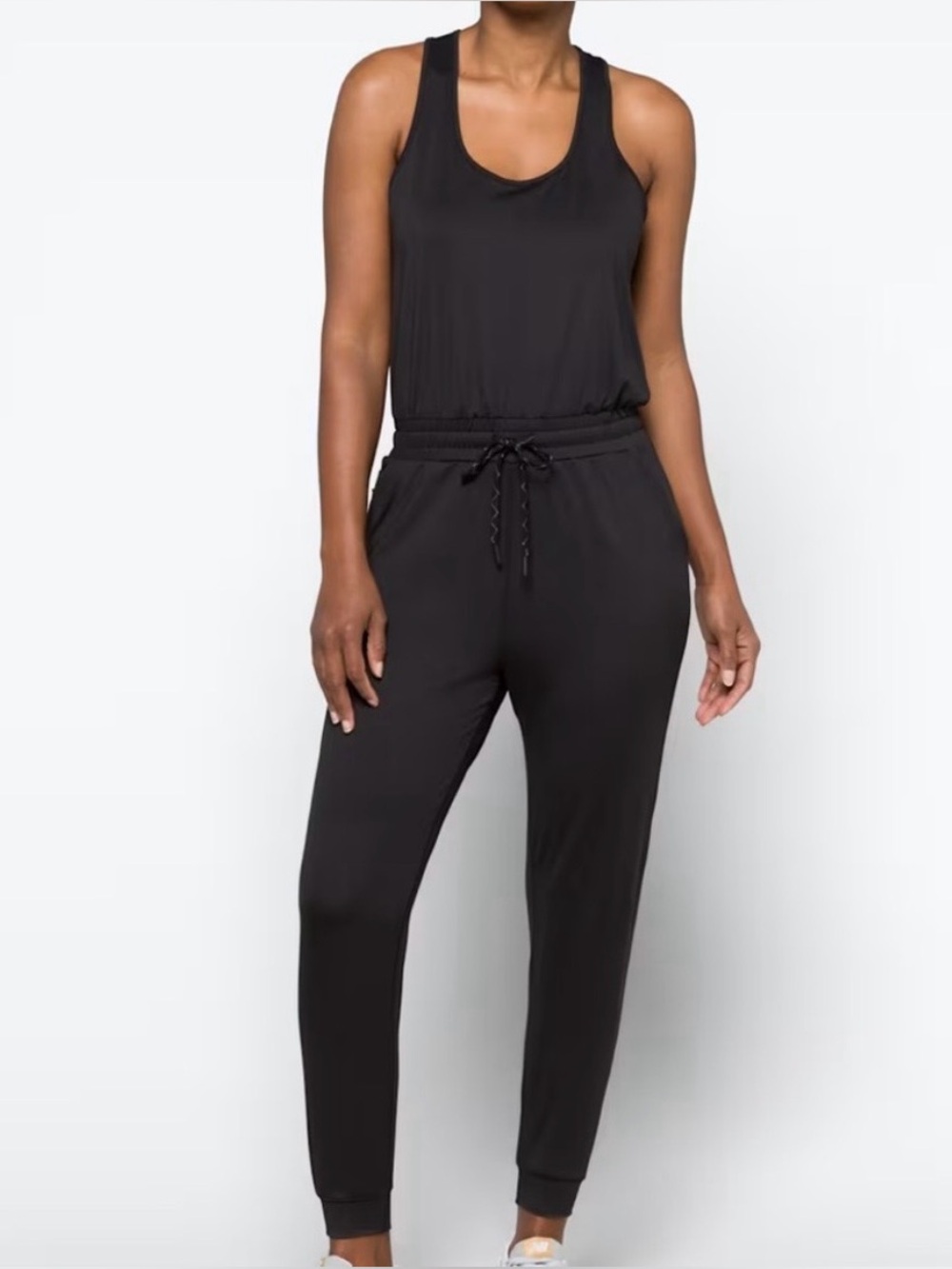 We Wander WeFlex Jumpsuit XS Gray Sleeveless Racerback Jogger Athleisure